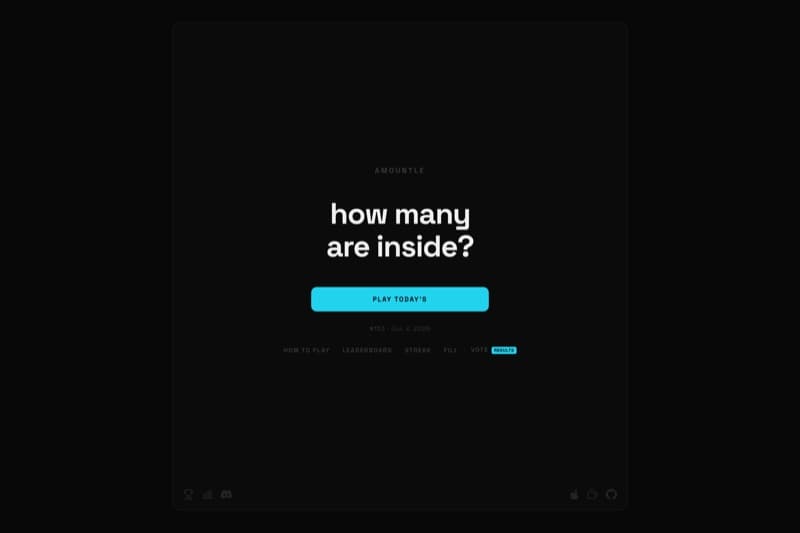 Amountle website