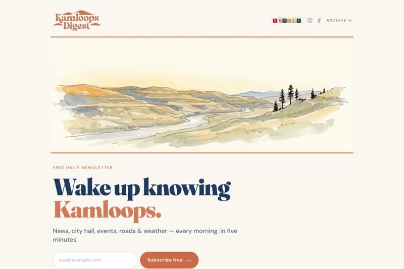 Kamloops Digest local newsletter website